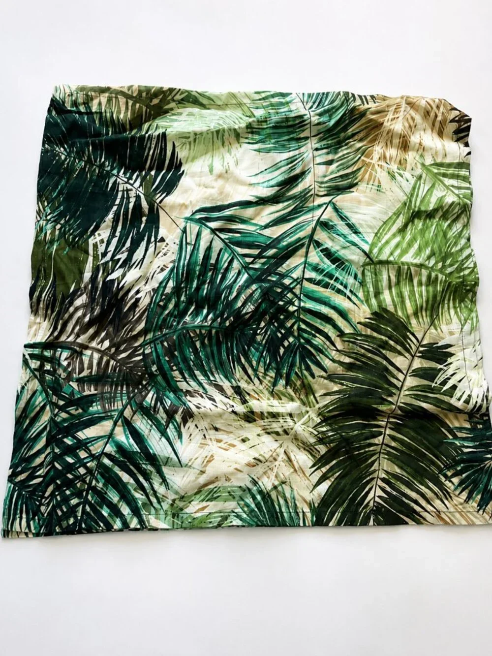 CB2 Brush Stroke Palm Dinner Napkins x4 - New Crate & Barrel Rare/Discontinued